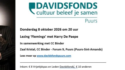 Lezing 'Flemings' met Harry De Paepe