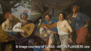 DE Gent MSK (c) Theodoor Rombouts, Allegorie van de vijf zintuigen, 1860, MSK Gent.jpg
