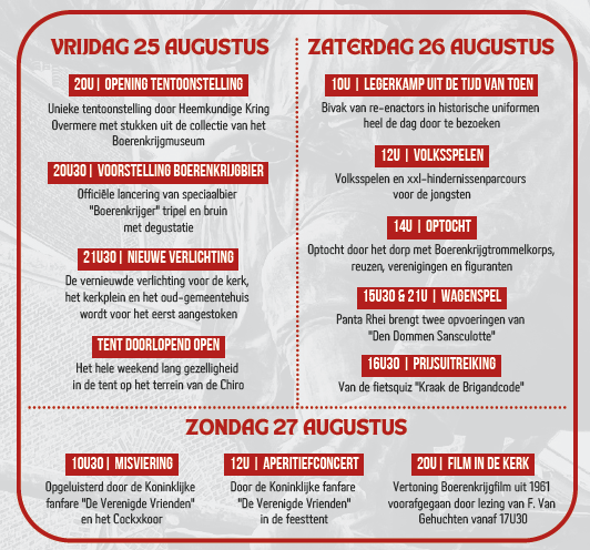 programma boerenkrijg overmere