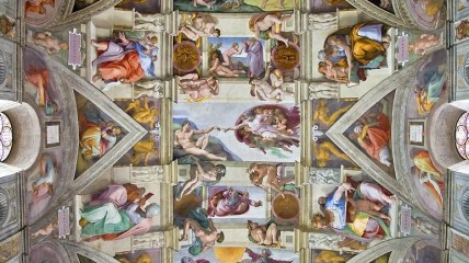 Michelangelo in tekenschrift en beitelslag