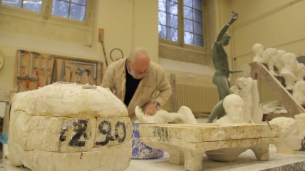 Cu-voet winter: AFGIETSELWERKPLAATS MUSEUM KUNST & GESCHIEDENIS TE BRUSSEL